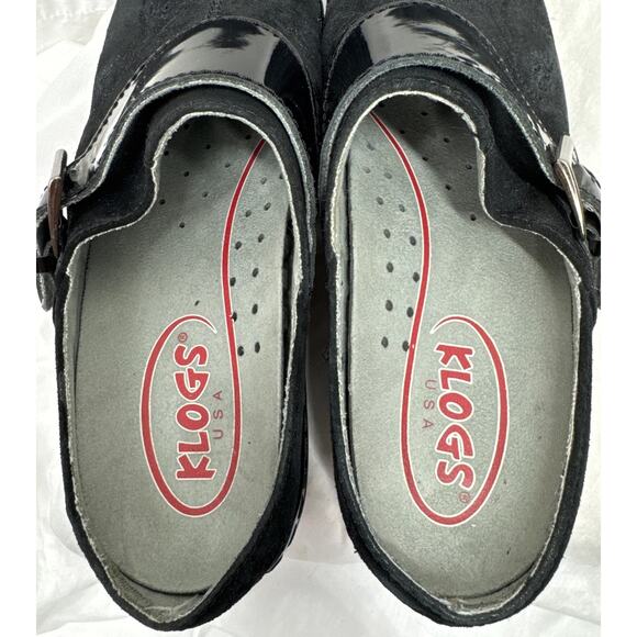 KLOGS Austin Black Suede Tapestry Clog, Women's Size 7 - Picture 5 of 8
